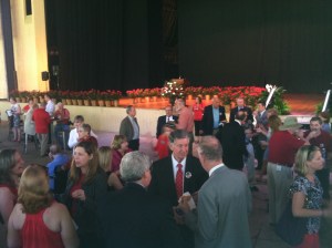 Everyone wore a spot of red in tribute to Dennis's infamous red scarf