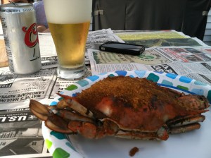 Beer and crabs (no wonder I've put on 10lbs since I've been in the USA!)