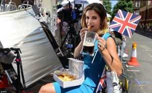 An American TV presenter indulges in British pastimes whilst waiting for the Royal Twinkle to pop out