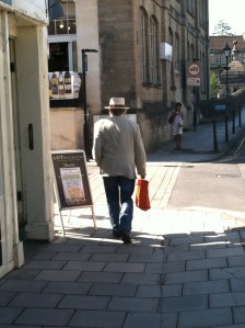 One of many gents in a hat