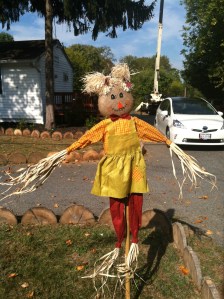 A female scarecrow - how modern!