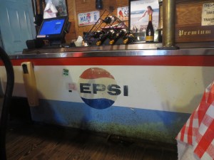 Even the soda fridge dated back to the 60s!