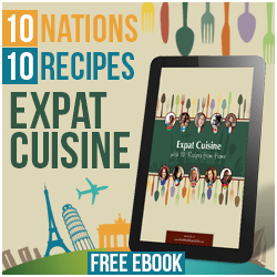 That's me and other expats on the cover of the Expat Cuisine Book!