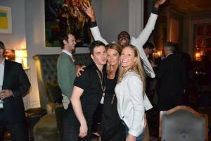 Karen lives it up (far left)