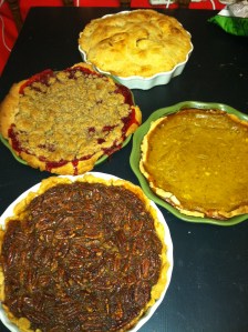 How about that for a selection of pies!
