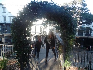 The Dickensian bridges over the cobbles
