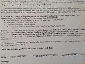 Keep both feet on the floor at the same time (so no jumping then? God forbid, anyone JUMPS cos that's outrageous!)